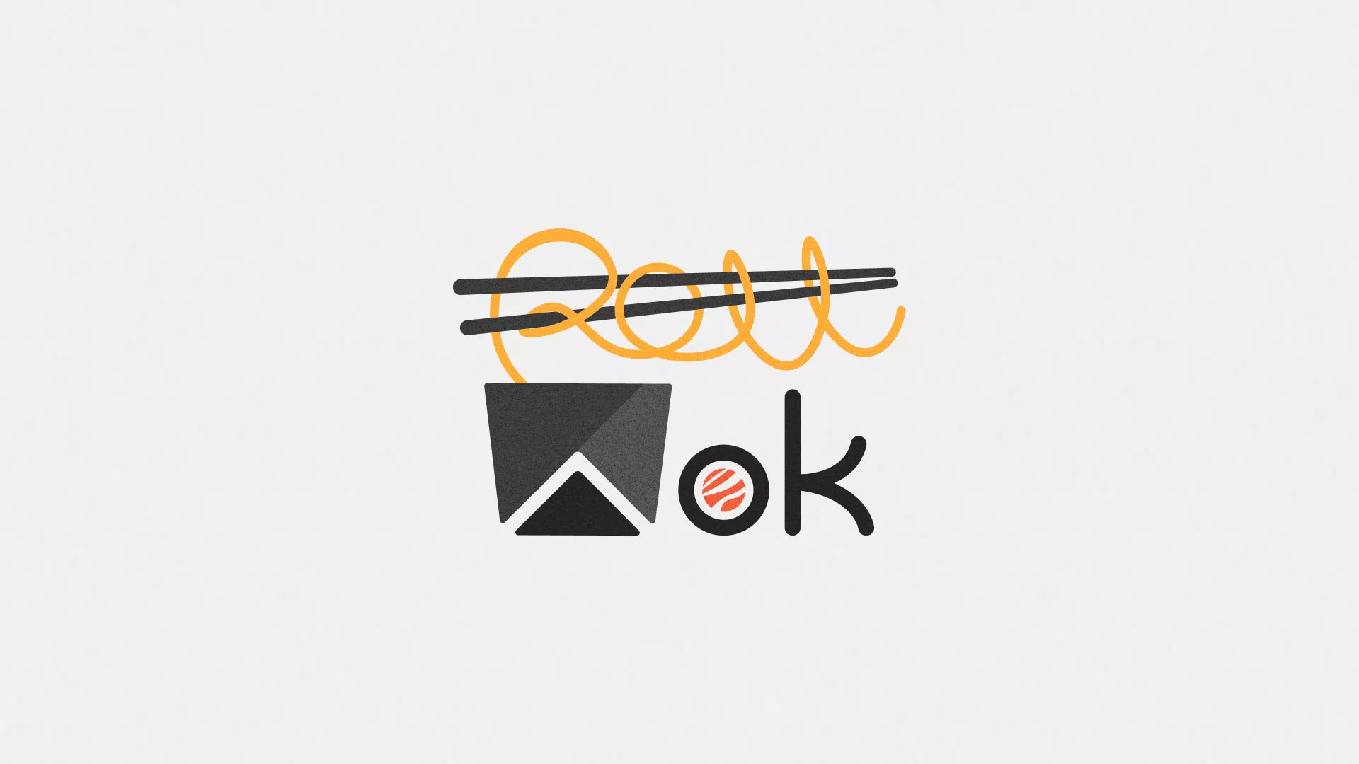 Разработка логотипа суши-бара «Roll Wok Club» в Ладушкине